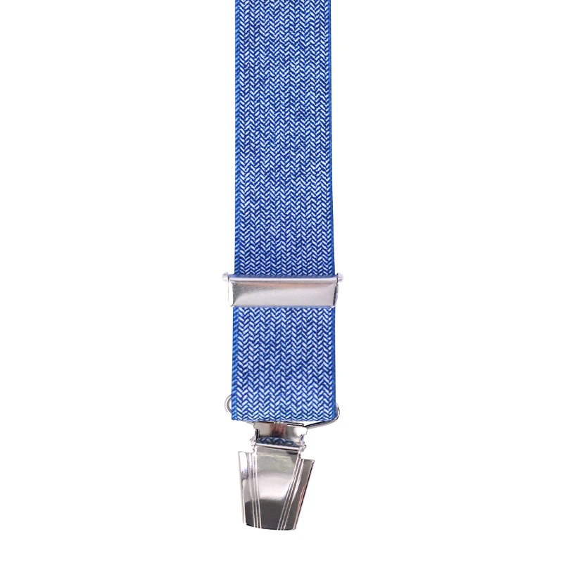 Bretels 4 Sterke Clips | Blauw Visgraat | www.pietkoopmans.nl