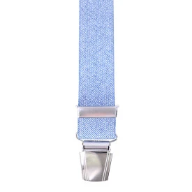 Bretels 4 Sterke Clips | Lichtblauw Visgraat