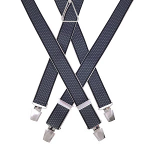 Bretels 4 Sterke Clips | Antraciet Print