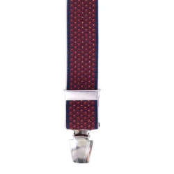 Bretels 4 Sterke Clips | Bordeaux Navy Print