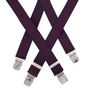 Bretels 4 Sterke Clips | Bordeaux Navy