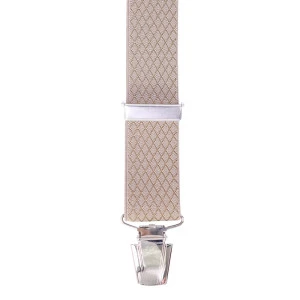 Bretels 4 Sterke Clips | Beige Wybert Print