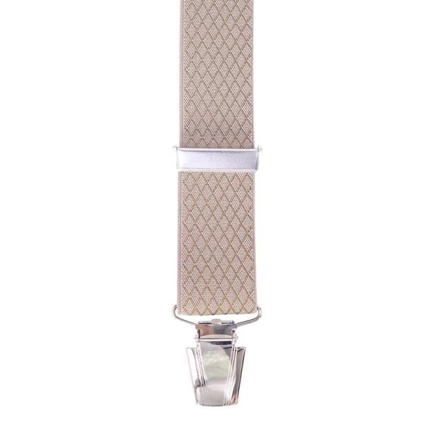Bretels 4 Sterke Clips | Beige Wybert Print | www.pietkoopmans.nl