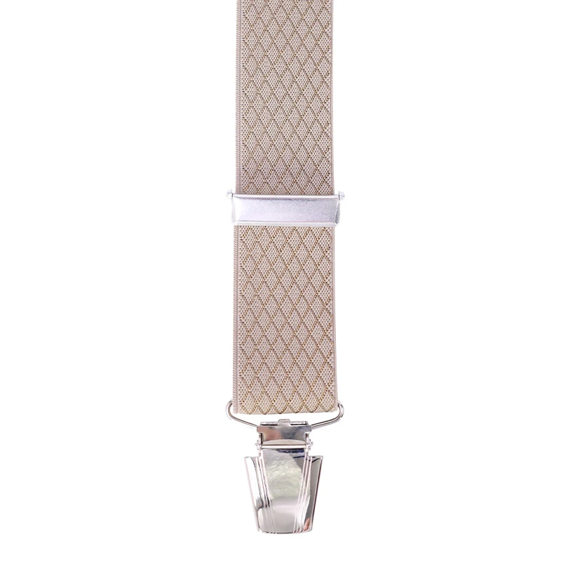 Bretels 4 Sterke Clips | Beige Wybert Print | www.pietkoopmans.nl