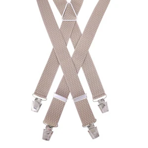 Bretels 4 Sterke Clips | Beige Wybert Print
