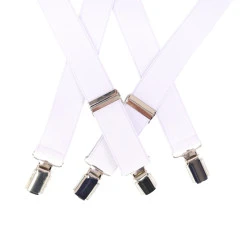 Smalle Bretels 4 Kleine Clips | Uni Wit