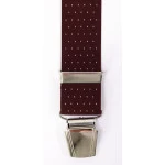 Bretels 4 Sterke Clips | Bordo Wit Gestipt | www.pietkoopmans.nl