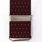 Bretels 4 Sterke Clips | Bordo Wit Gestipt | www.pietkoopmans.nl