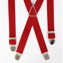 Bretels 4 Sterke Clips | Rood Marine Stip