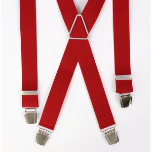 Bretels 4 Sterke Clips | Rood Marine Stip