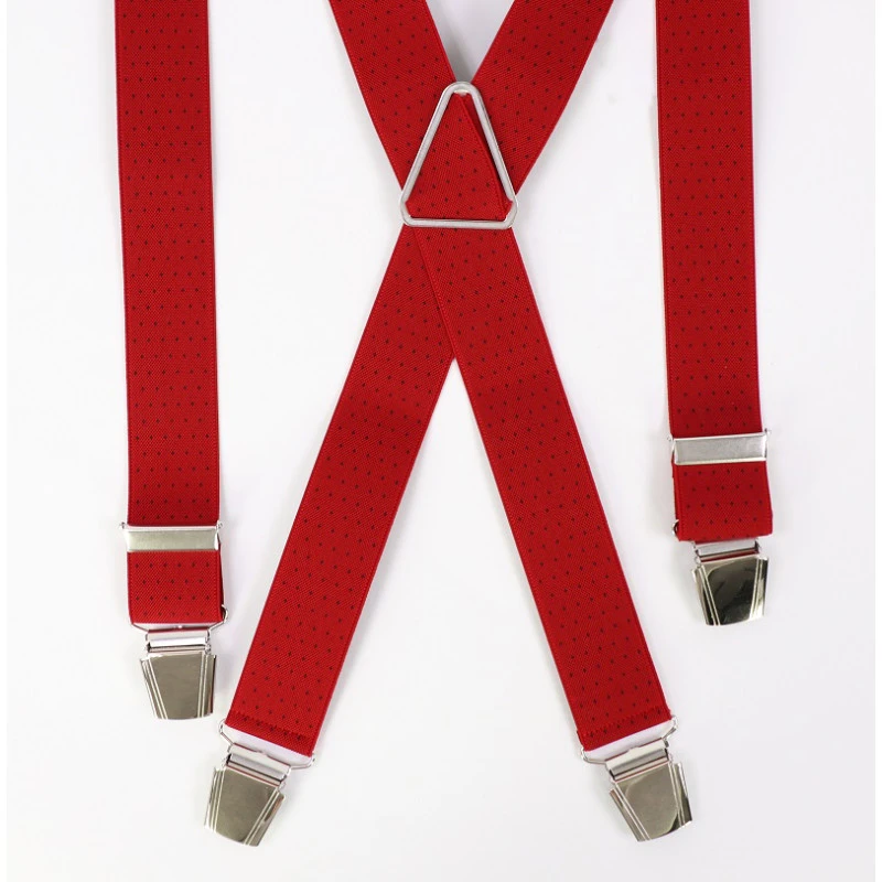 Bretels 4 Sterke Clips | Rood Marine Print | www.pietkoopmans.nl