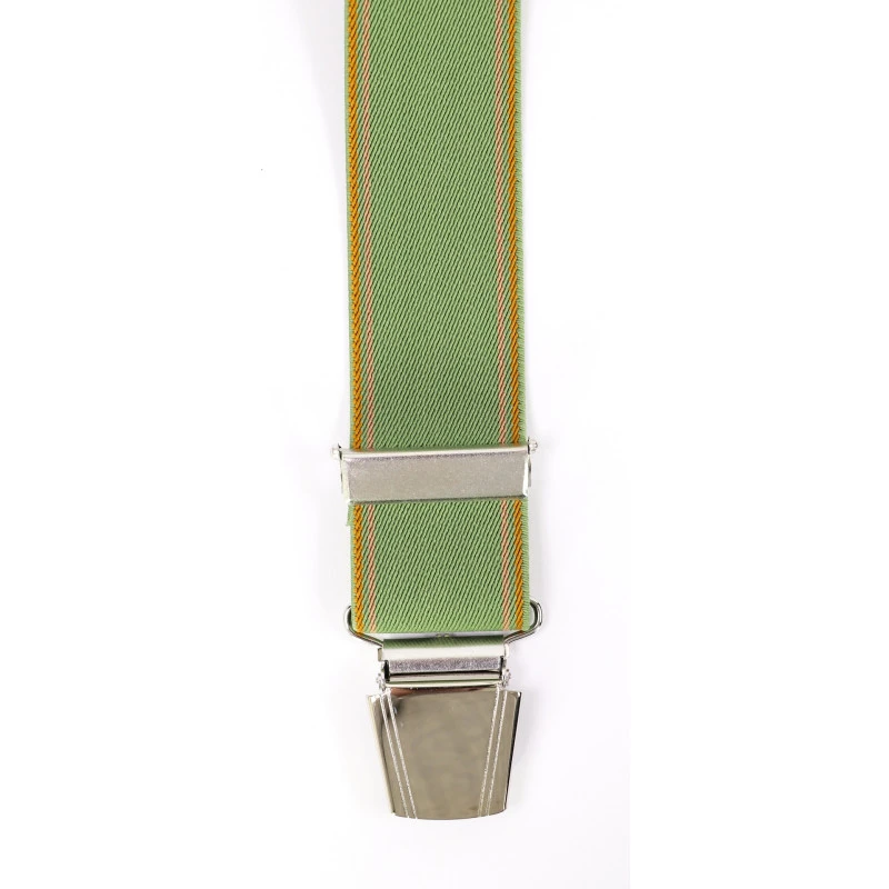 Bretels 4 Sterke Clips | Groen Oranje Streep | www.pietkoopmans.nl