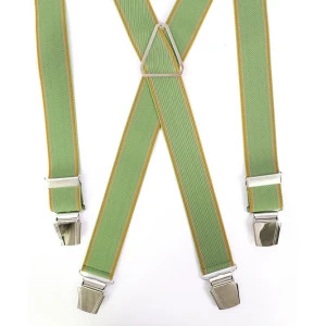 Bretels 4 Sterke Clips | Groen Oranje Streep