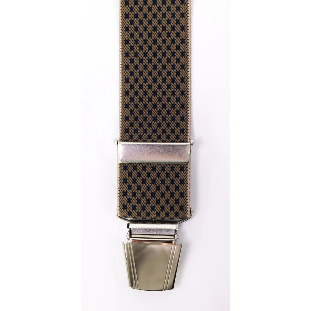 Bretels 4 Sterke Clips | Beige Marine Print | www.pietkoopmans.nl