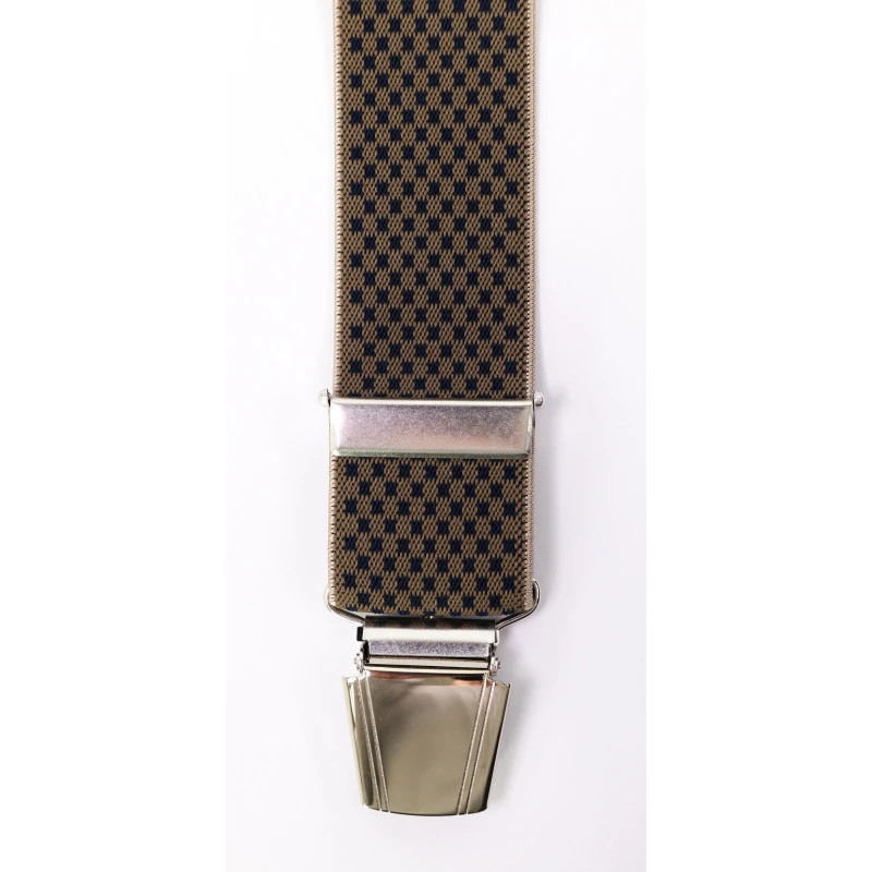 Bretels 4 Sterke Clips | Beige Marine Print | www.pietkoopmans.nl