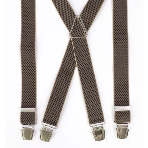 Bretels 4 Sterke Clips | Beige Marine Print