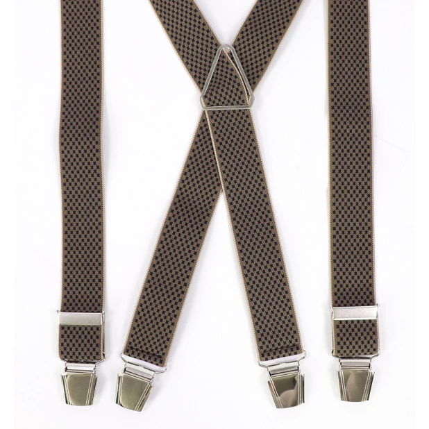 Bretels 4 Sterke Clips | Beige Marine Print | www.pietkoopmans.nl