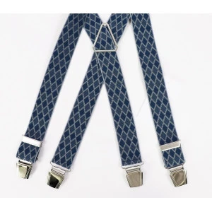 Bretels 4 Sterke Clips | Raf Blauw Geruit