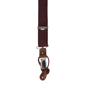 Bretels Cognac Leertjes Clips | Bordo Stip