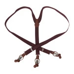 Bretels Cognac Leertjes Clips | Bordo Stip | www.pietkoopmans.nl