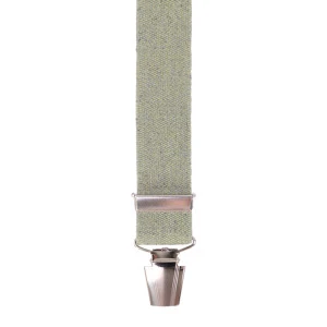 Bretels 4 Sterke Clips | Lichtgroen Spikkels