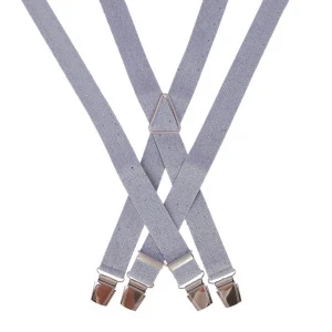 Bretels 4 Sterke Clips | Lichtgrijs Spikkels