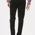 Katoenen Brede Rib Broek | Zwart 