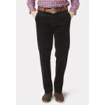 Katoenen Brede Rib Broek | Zwart 