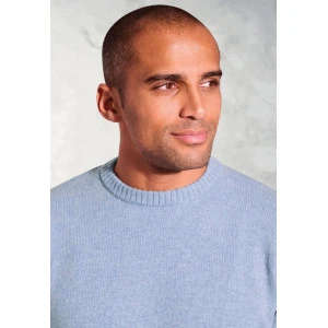 Brook Taverner Lamswol Trui Ronde Hals | Lichtblauw