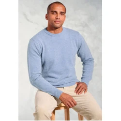Brook Taverner Lamswol Trui Ronde Hals | Lichtblauw