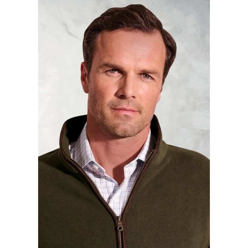 Brook Taverner Fleece Vest | Olijf | www.pietkoopmans.nl