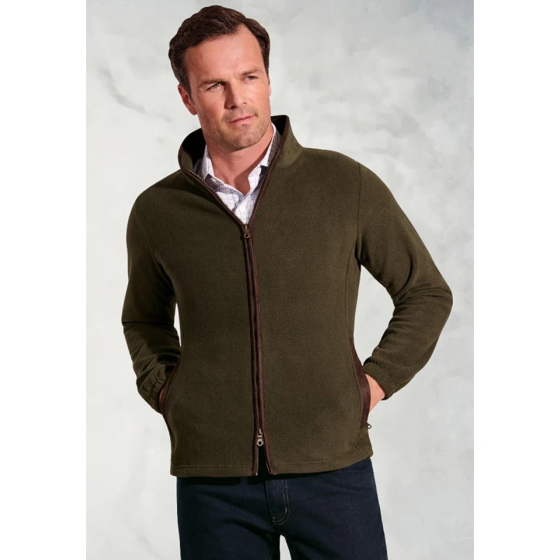 Brook Taverner Fleece Vest | Olijf | www.pietkoopmans.nl