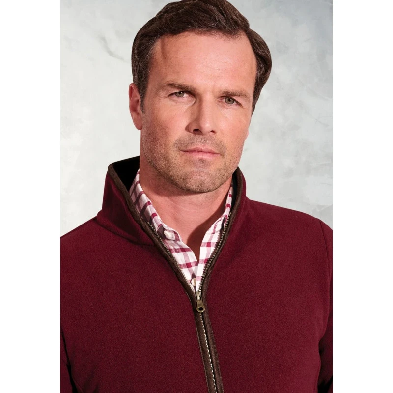 Brook Taverner Fleece Vest | Wijnrood | www.pietkoopmans.nl