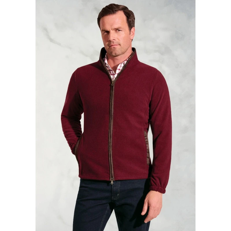Brook Taverner Fleece Vest | Wijnrood | www.pietkoopmans.nl