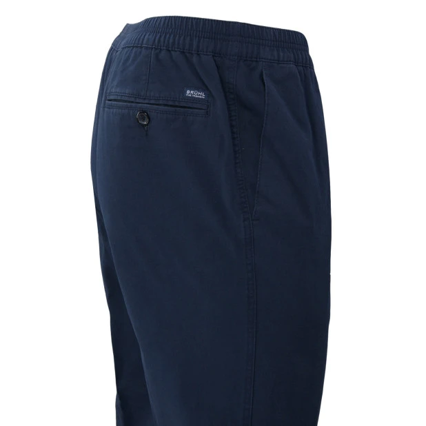 Bruhl Gustav Elastische Taille Broek | Indigo | www.pietkoopmans.nl