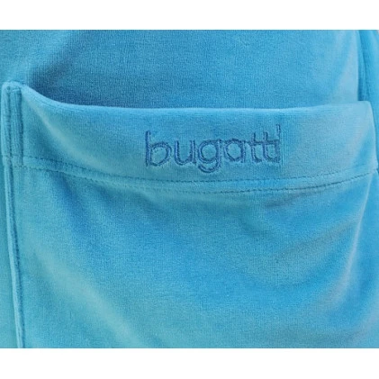 Bugatti Velours Badjas | Aqua | www.pietkoopmans.nl