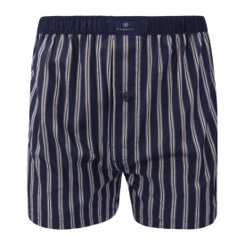 Bugatti American Boxershort | Navy Camel Gestreept