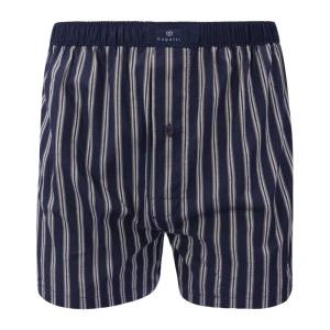 Bugatti American Boxershort | Navy Camel Gestreept