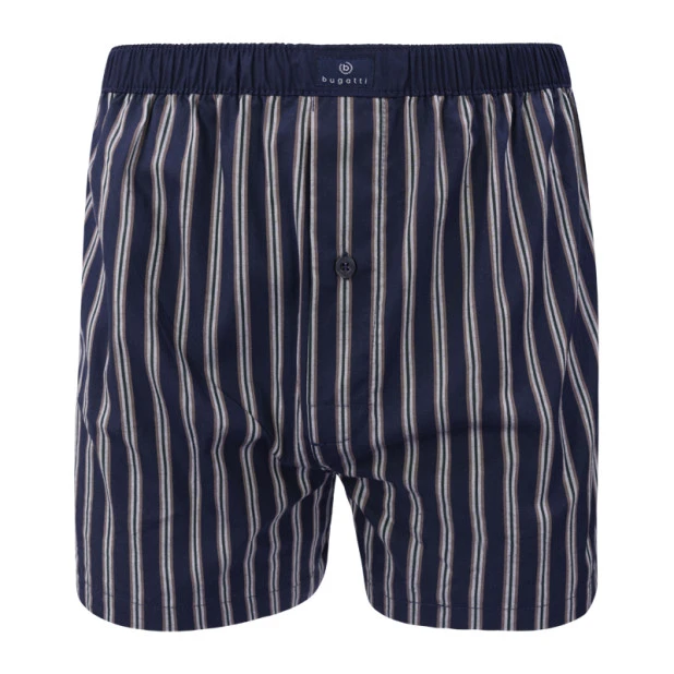 Bugatti American Boxershort | Navy Camel Gestreept | www.pietkoopmans.nl