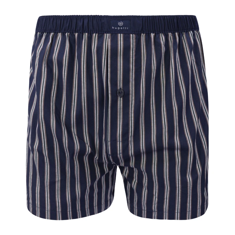 Bugatti American Boxershort | Navy Camel Gestreept | www.pietkoopmans.nl