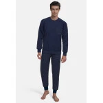 Bugatti Heren Pyjama | Marine Geprinte Broek | www.pietkoopmans.nl