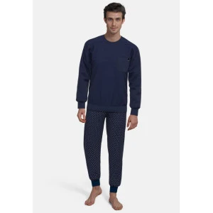 Bugatti Heren Pyjama | Marine Geprinte Broek