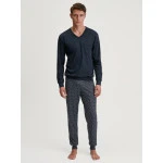 Götzburg Pyjama Tricot | Donkerblauw Gestreept | www.pietkoopmans.nl