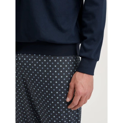 Götzburg Pyjama Tricot | Donkerblauw Gestreept | www.pietkoopmans.nl