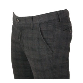  Club of Comfort Chino Broek | Grijs Geruit