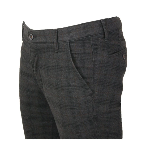 Club of Comfort Chino Broek | Grijs Geruit | www.pietkoopmans.nl