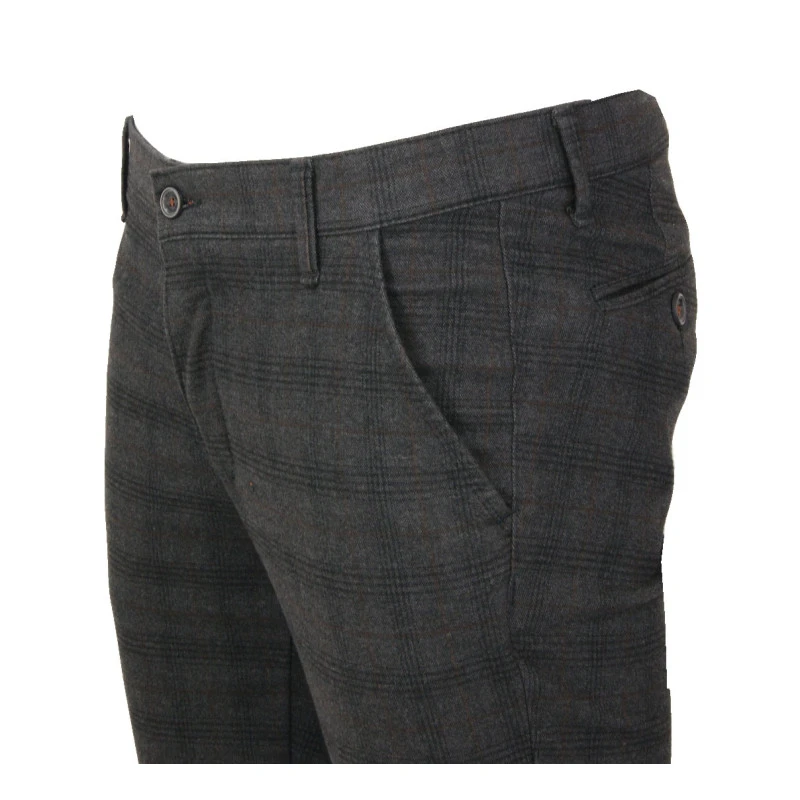 Club of Comfort Chino Broek | Grijs Geruit | www.pietkoopmans.nl