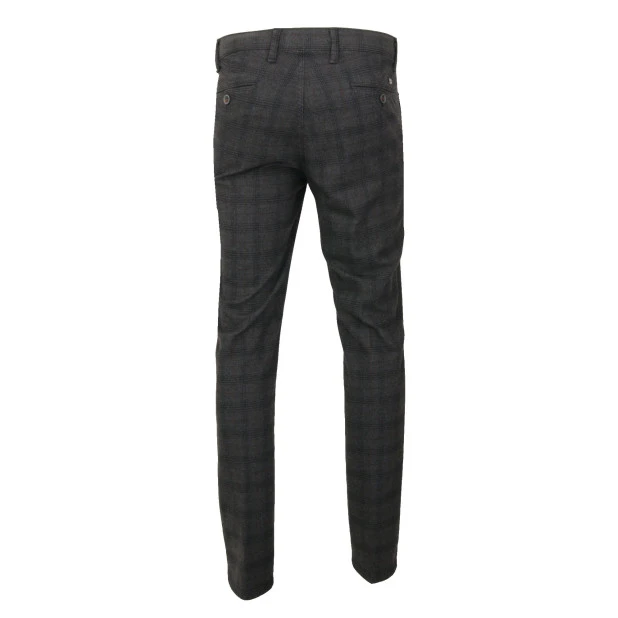 Club of Comfort Chino Broek | Grijs Geruit | www.pietkoopmans.nl