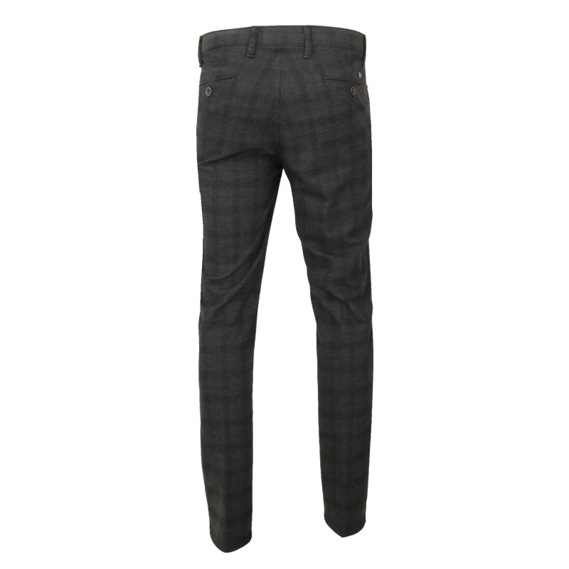 Club of Comfort Chino Broek | Grijs Geruit | www.pietkoopmans.nl