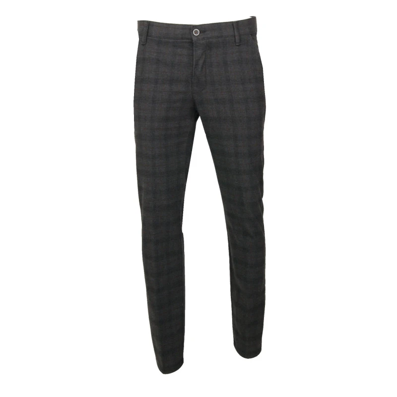 Club of Comfort Chino Broek | Grijs Geruit | www.pietkoopmans.nl